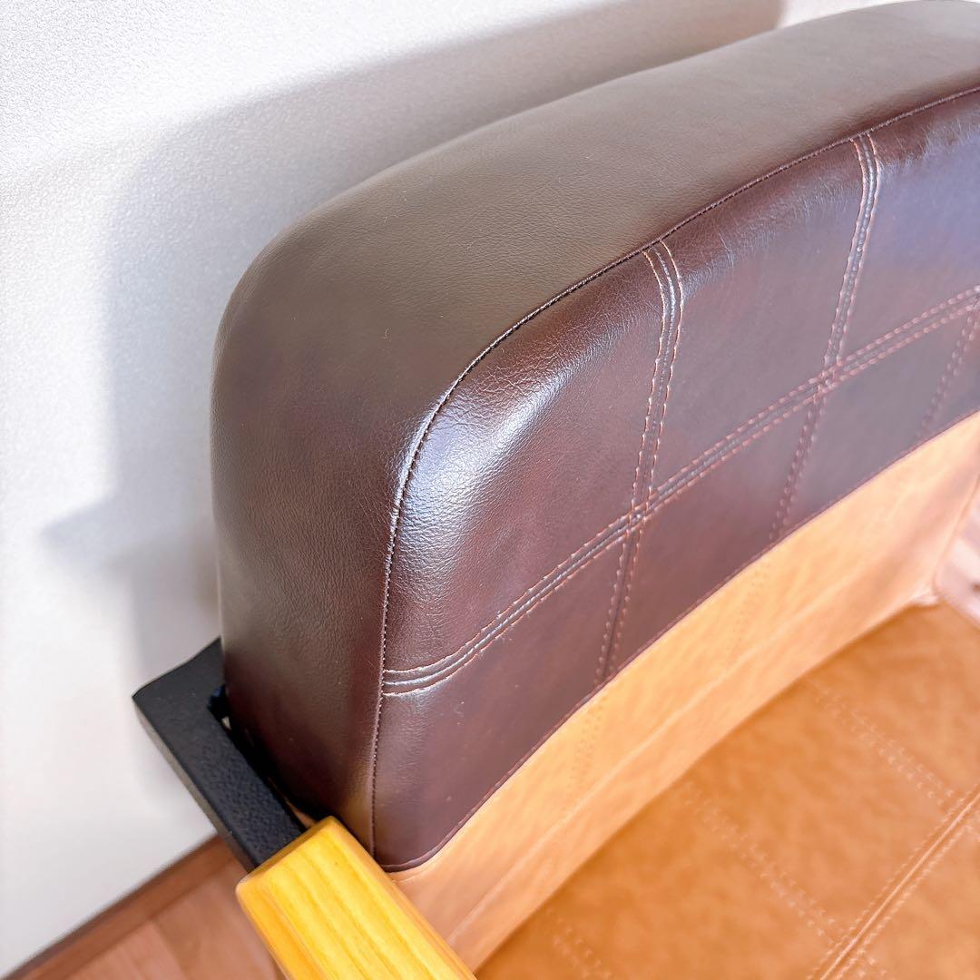 【美品】 スタイリングチェア サロンチェア バーバーチェア 理容椅子 木製アーム