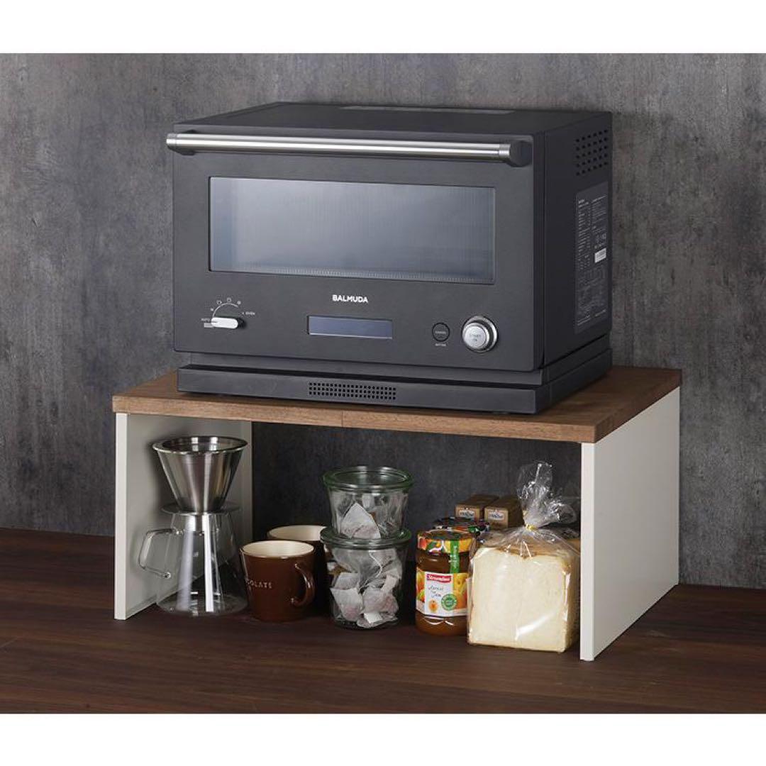 ブラック　木製天板の頑丈ラック　幅60cm