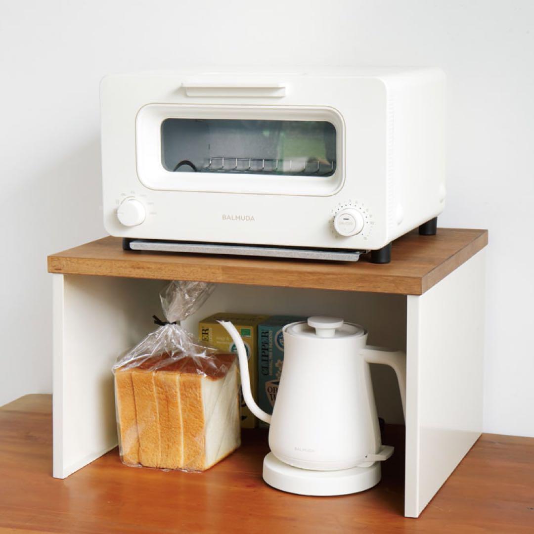 ブラック　木製天板の頑丈ラック　幅60cm