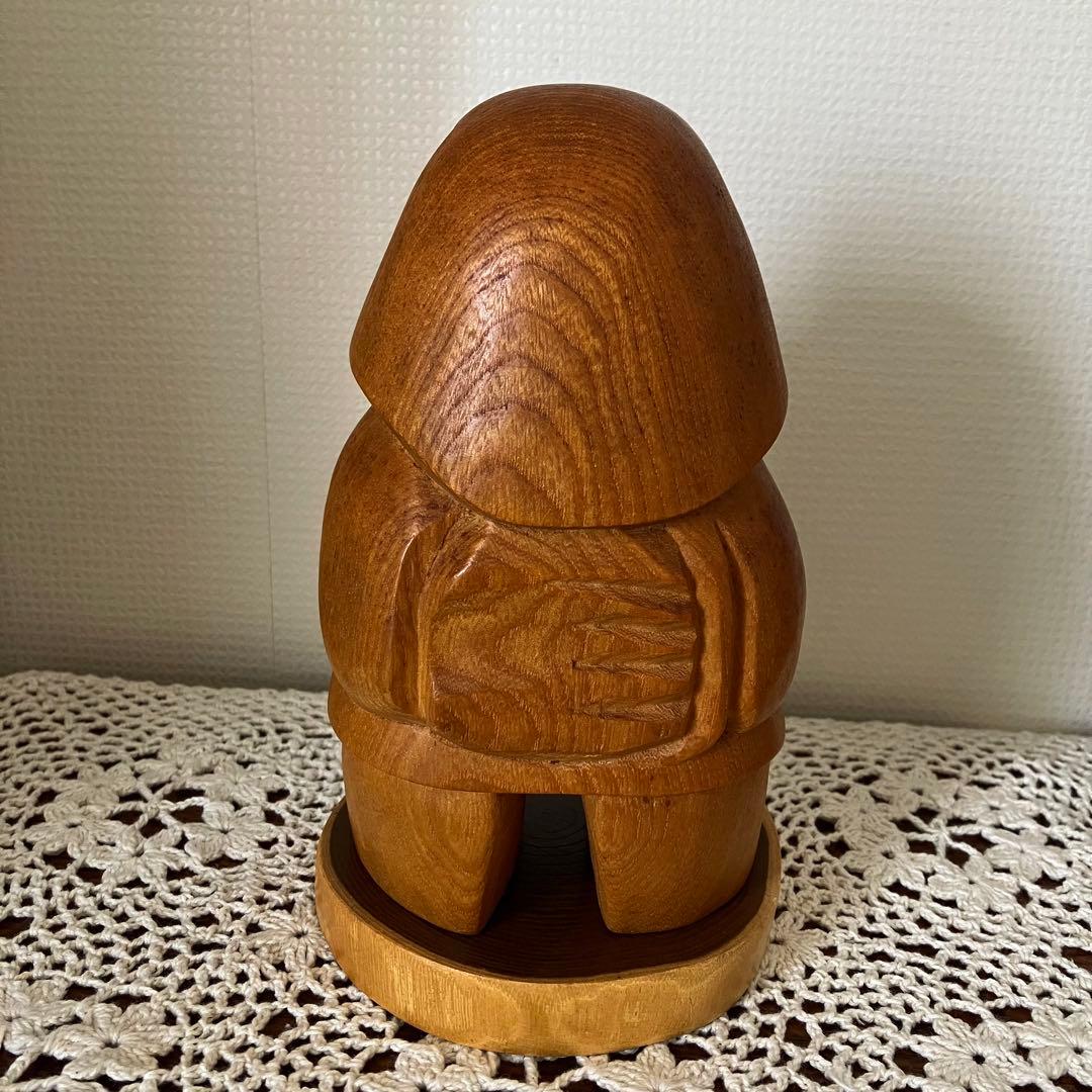 あとぐちさん コロポックル 木彫り しあわせのパン - メルカリ