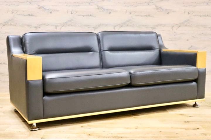 GMFK254○応接ソファ 2人掛けソファ ラブソファ 2シーター 本革 メー