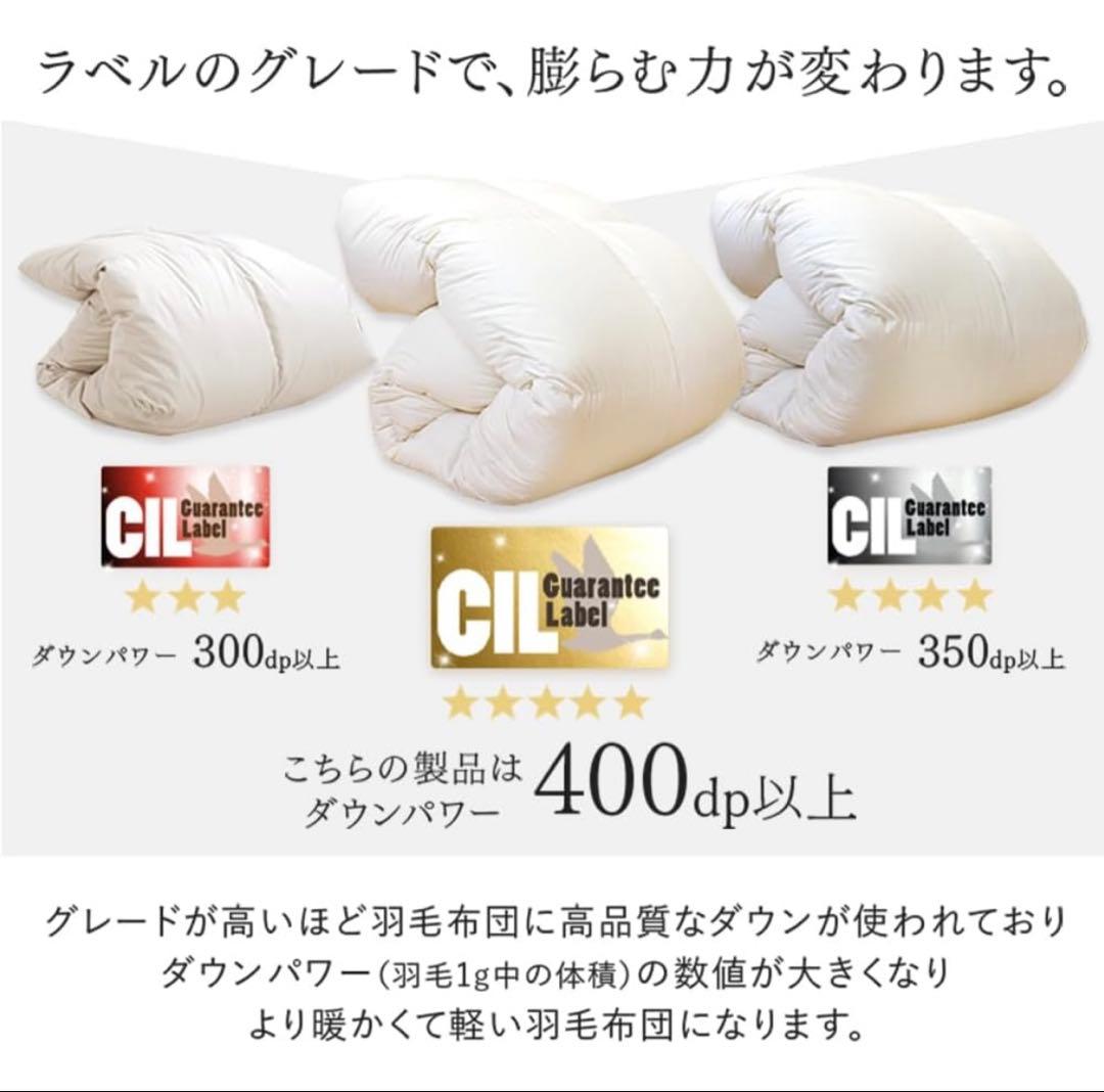 タンスのゲン 羽毛布団 ダブル【ランドリーで洗える！】W防ダニ ダウン