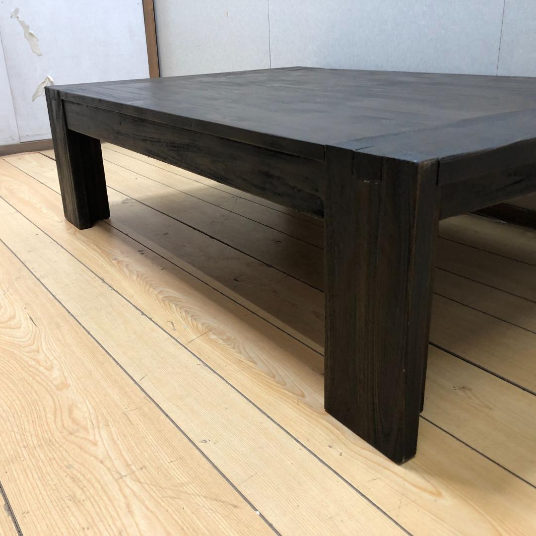 送料無料 座卓 ローテーブル 4人 うづくり 和室 ビンテージ 88205