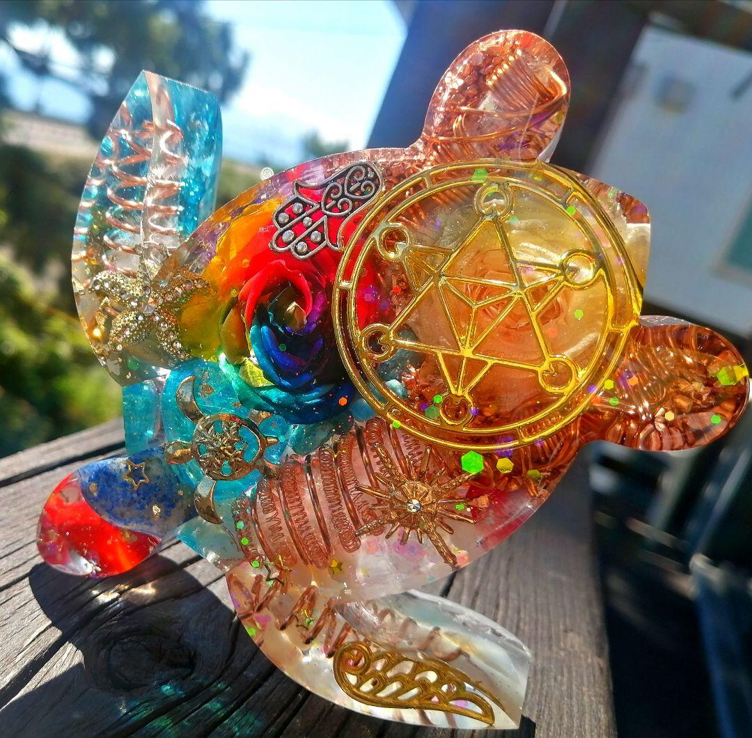 大きなRAINBOW✧海亀さんのオルゴナイト❤ナミさま❤専用です