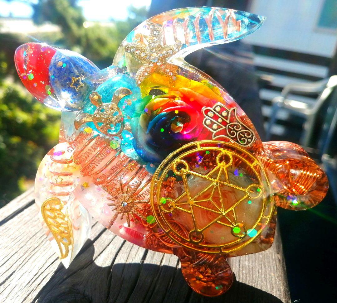 大きなRAINBOW✧海亀さんのオルゴナイト❤ナミさま❤専用です