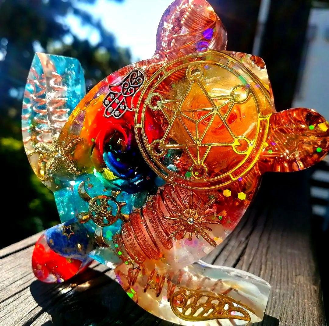 大きなRAINBOW✧海亀さんのオルゴナイト❤ナミさま❤専用です