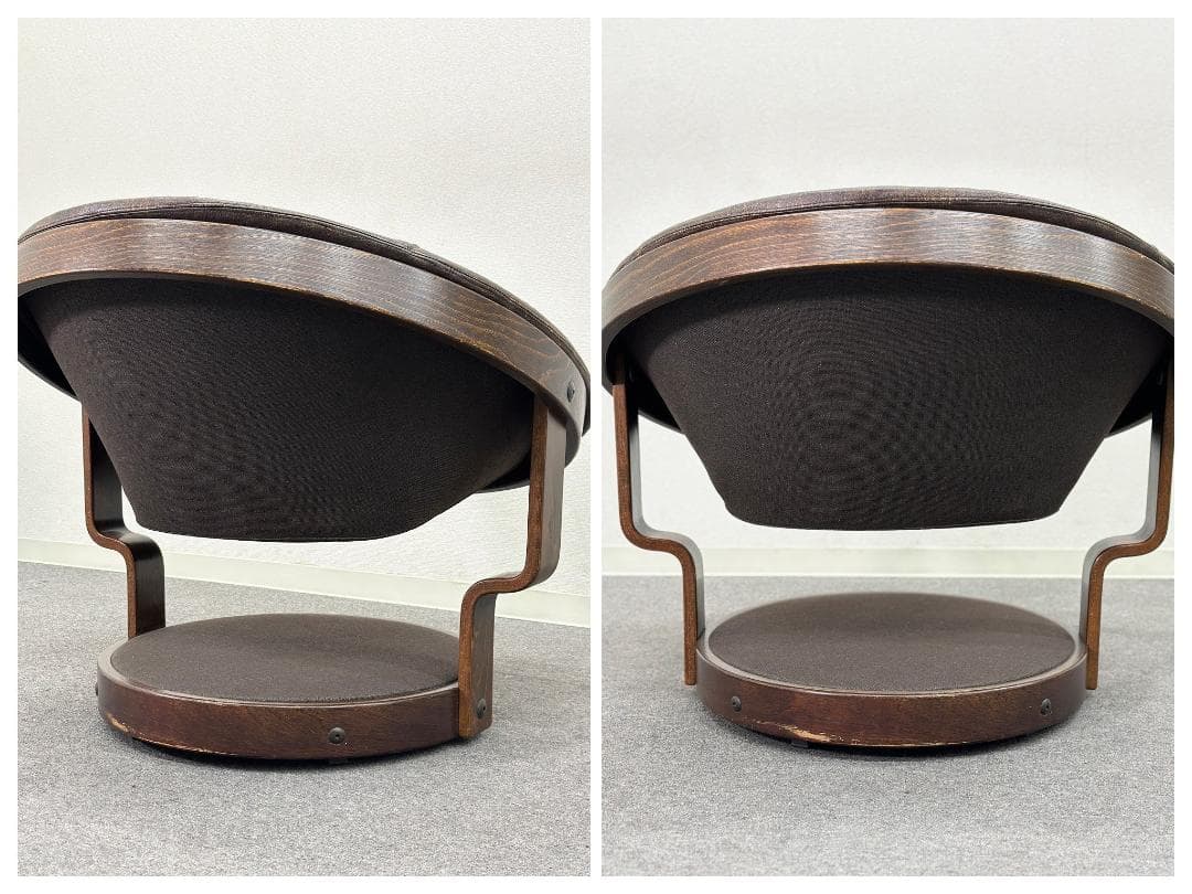 70's北欧ヴィンテージ■Convair回転ラウンジチェア　レザー　ノルウェー