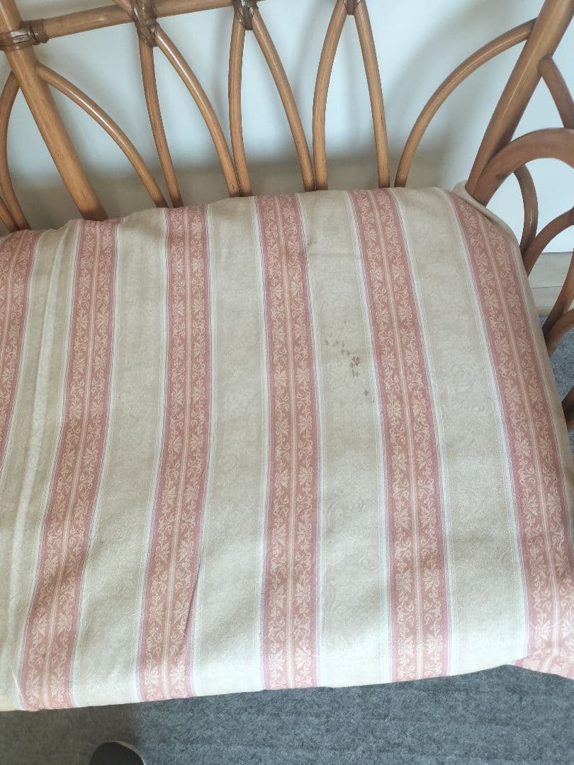 【配送不可。引取り限定】ラタンソファ 2人掛け