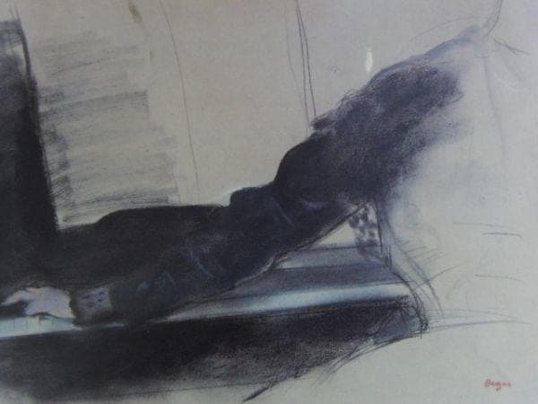 エドガー・ドガ、≪ピアノの前のカミュ夫人≫のための習作（右手）、希少な画集より エドガー・ドガ、≪ピアノの前のカミュ夫人≫のための習作（右手