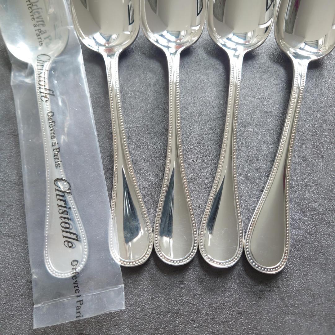 希少 美品 クリストフル パール ティースプーン 未開封含む 5点