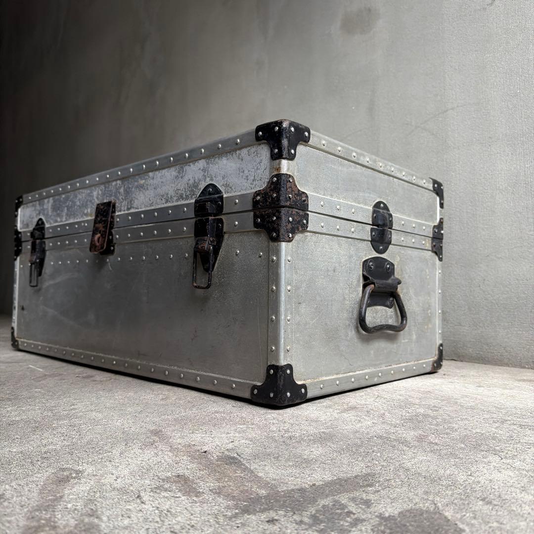 オールドビンテージ US製　アルミケース　ジュラルミントランクケース