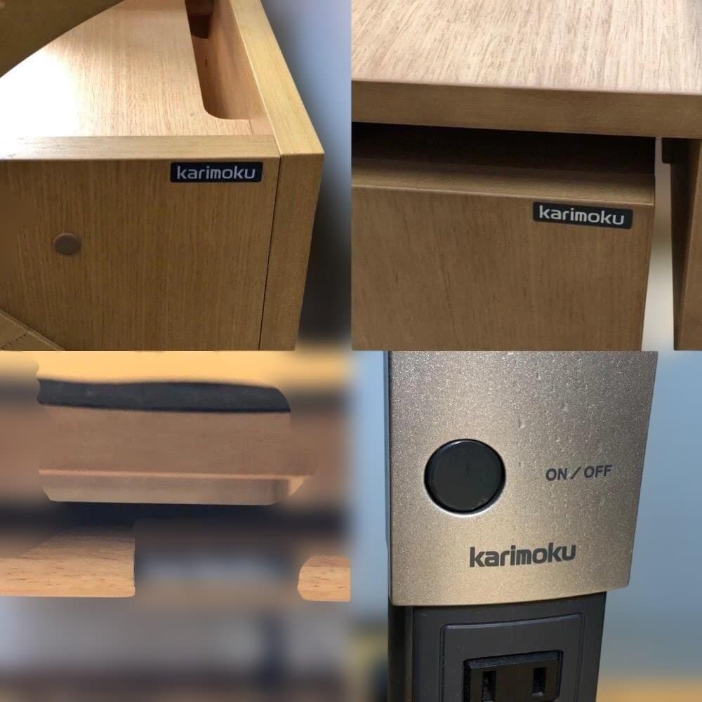 ③椅子　送料無料 カリモク 学習机4点セット ナチュラル 強机　88321