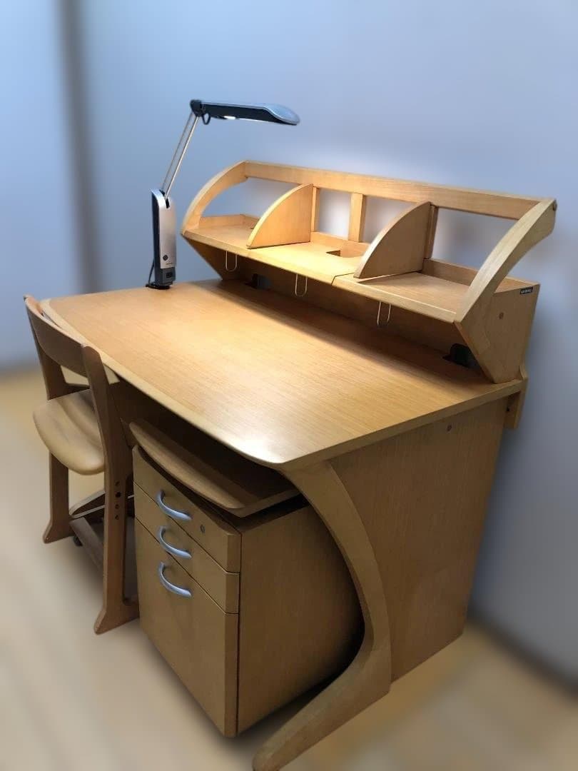 ③椅子　送料無料 カリモク 学習机4点セット ナチュラル 強机　88321