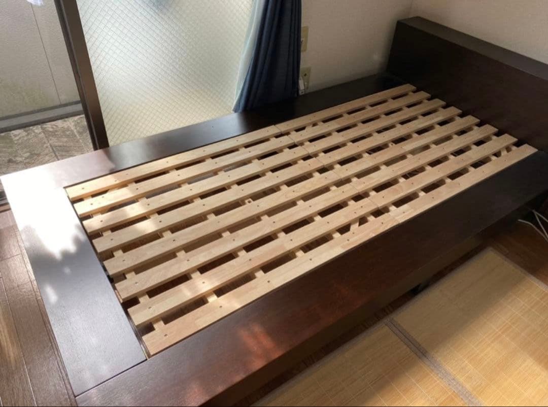 a.flat チーク・ローベッドv02 シングルベッド