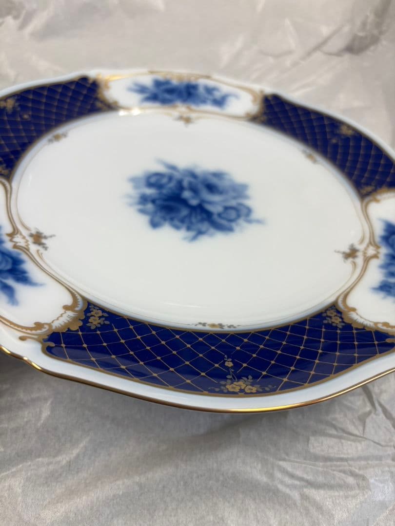 大倉陶園　ブルーインペリアル　ミート皿