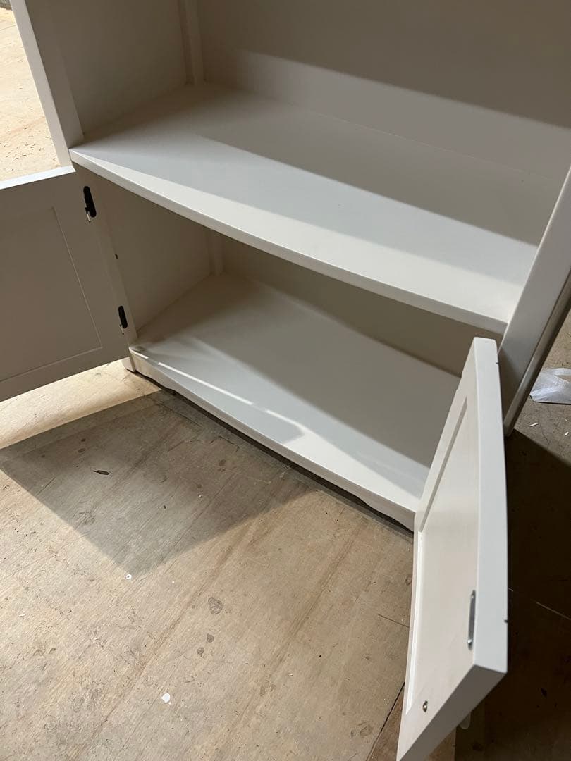 専用ページリリーホワイト木製ラック 3段棚 扉付き収納棚板一枚追加