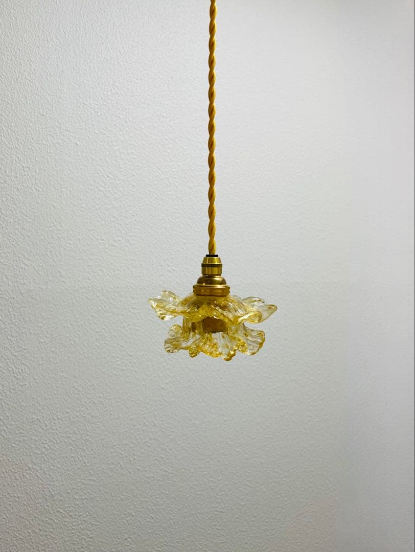 早い者勝ち価格♪ アンティーク　ガラスシェード　ローズ　薔薇　ペンダントライト