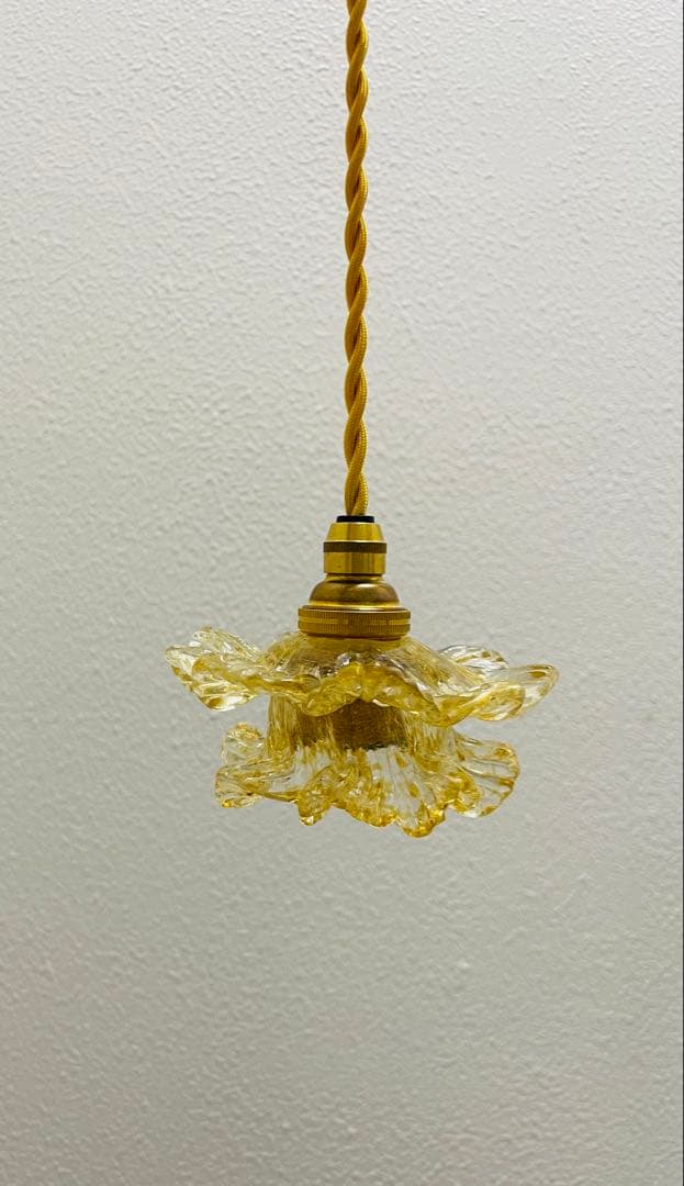 早い者勝ち価格♪ アンティーク　ガラスシェード　ローズ　薔薇　ペンダントライト