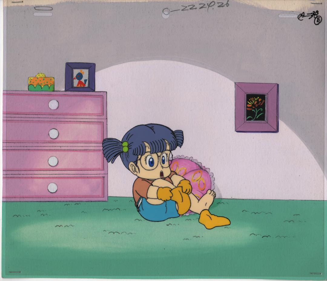 Dr.スランプアラレちゃん』額縁入りアニメ背景画+セル画 - メルカリ