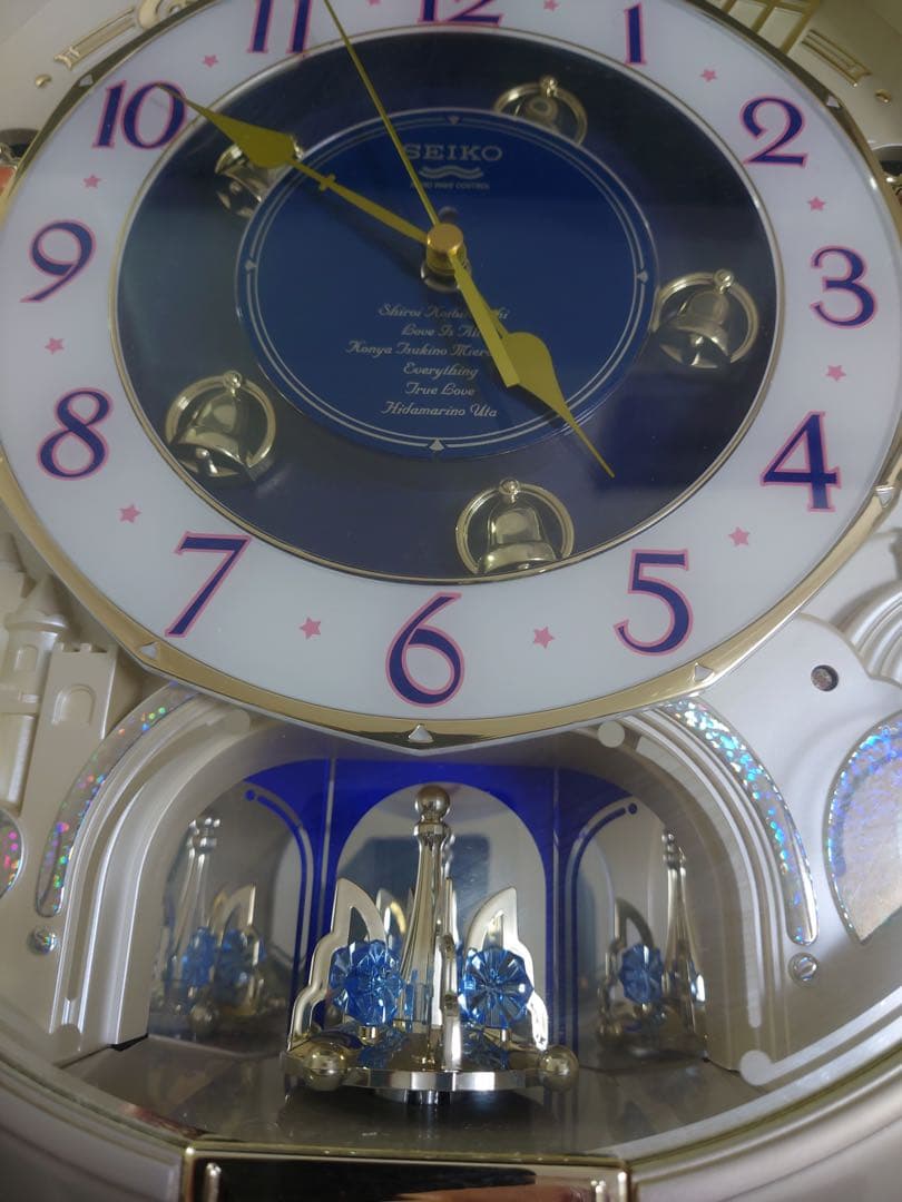 【美品】SEIKO からくり時計 電波時計 ウェーブシンフォニークリスマスソング