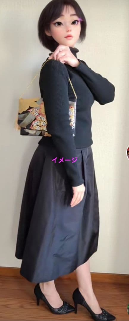 桜模様シルク着物帯の2ways クラッチバック