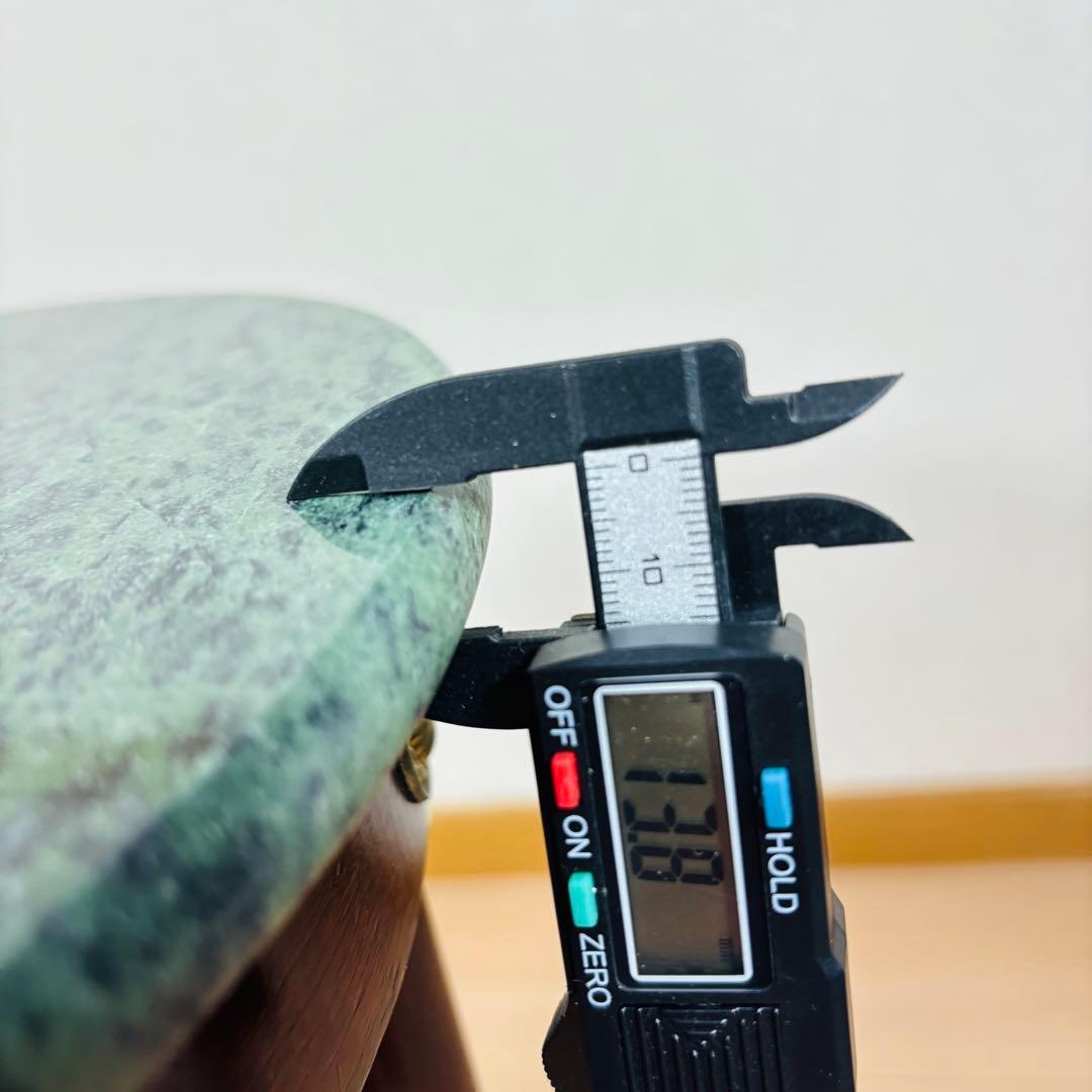 【美品】大理石天板 サイドテーブル 円形テーブル ナイトテーブル グリーン