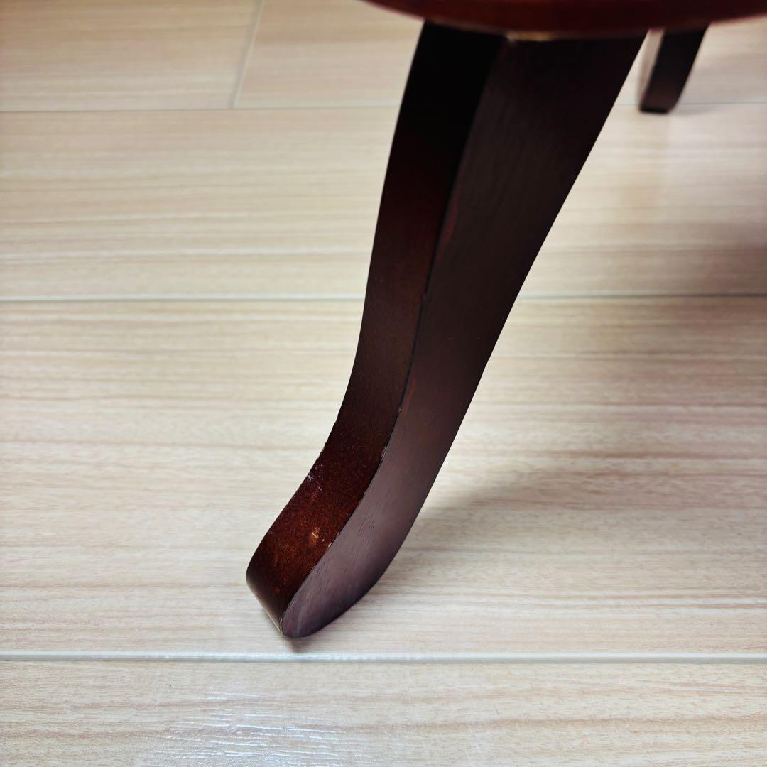 【美品】大理石天板 サイドテーブル 円形テーブル ナイトテーブル グリーン