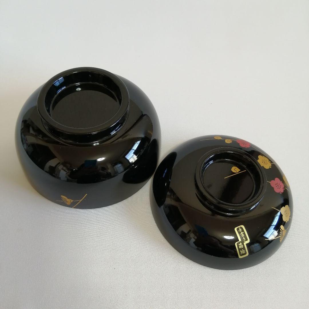 会津塗 天然木 蓋つき お好み椀×5個 梅蒔絵 汁椀 雑煮椀 - メルカリ