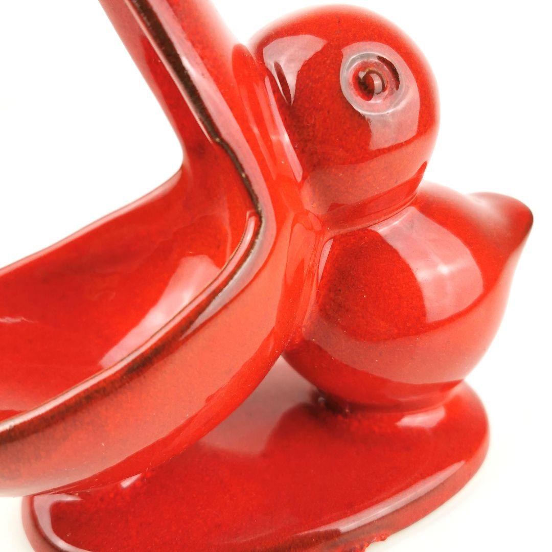 【西ドイツ製 Fatlava 】PAN KERAMIK ペリカン 赤