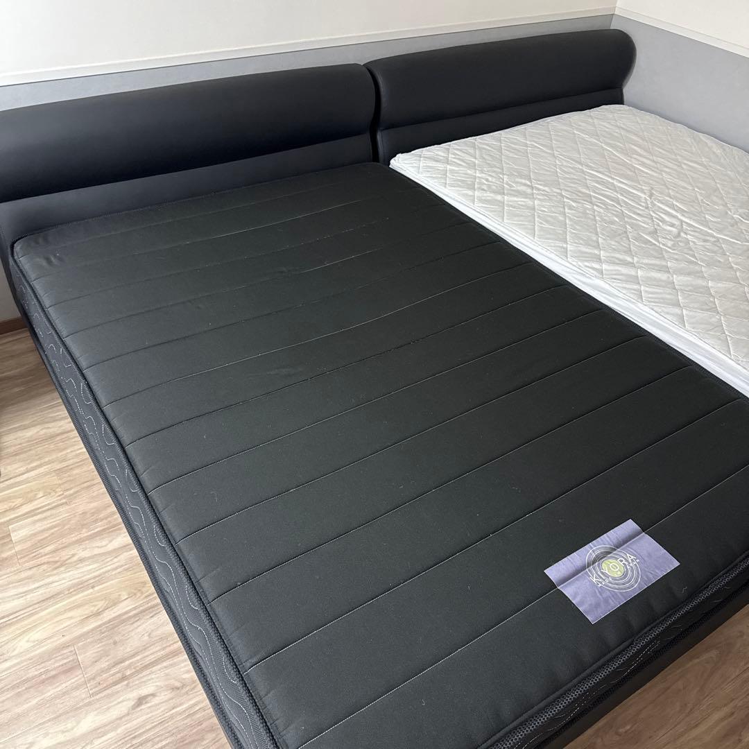 美品】 RASIK レザーベッド NOBILIS ダブル マットレス セット - メルカリ