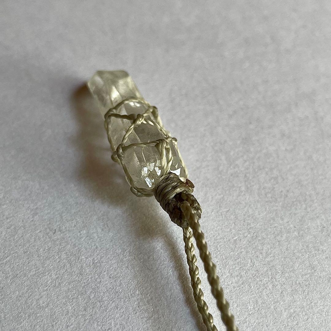 ヒマラヤ水晶 ＊ マクラメペンダント ネックレス 44