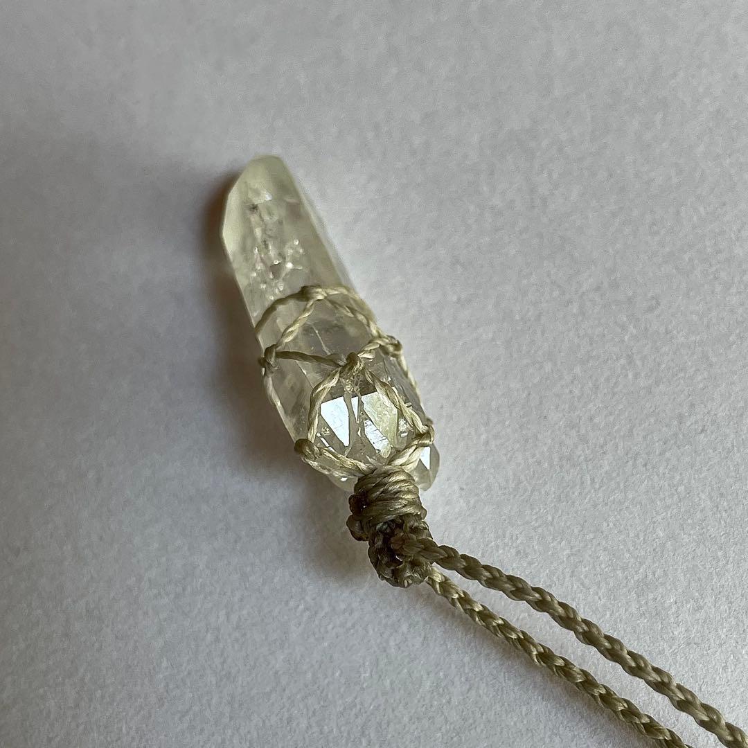 ヒマラヤ水晶 ＊ マクラメペンダント ネックレス 44