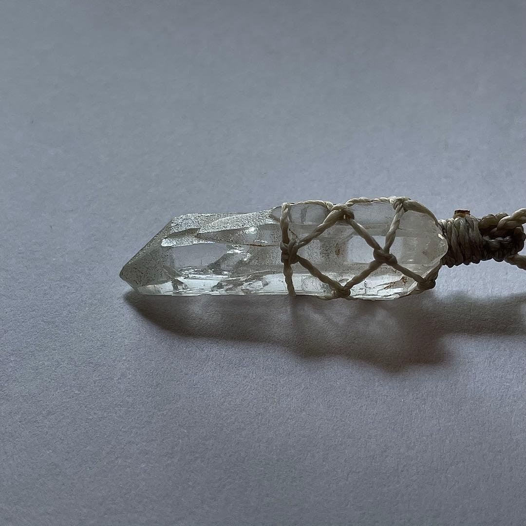 ヒマラヤ水晶 ＊ マクラメペンダント ネックレス 44