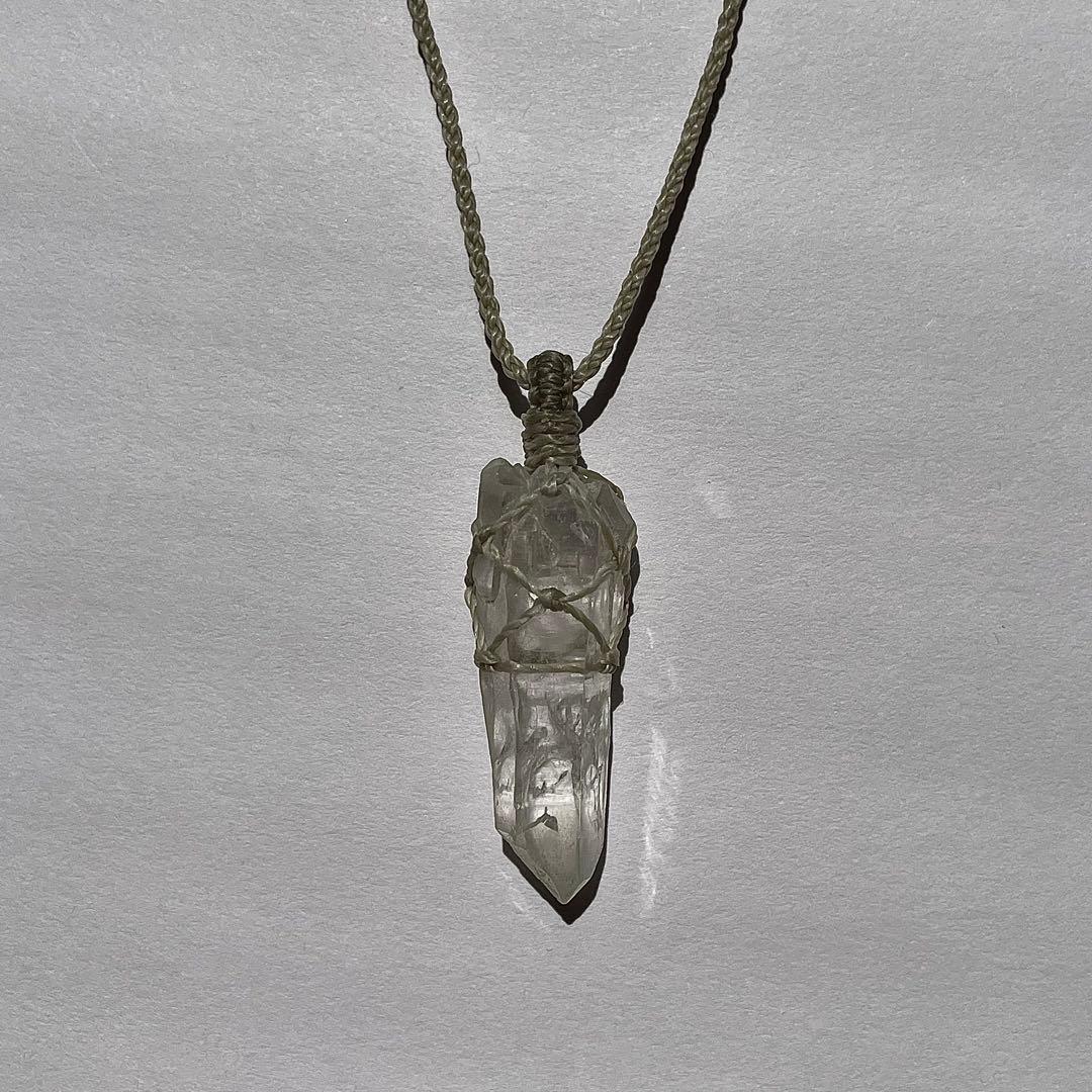ヒマラヤ水晶 ＊ マクラメペンダント ネックレス 44