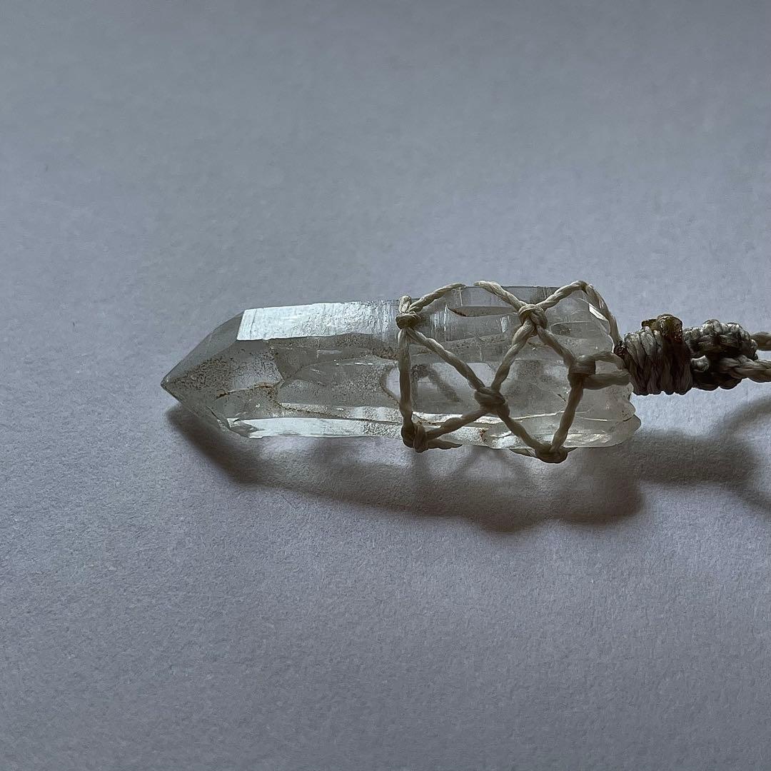 ヒマラヤ水晶 ＊ マクラメペンダント ネックレス 44