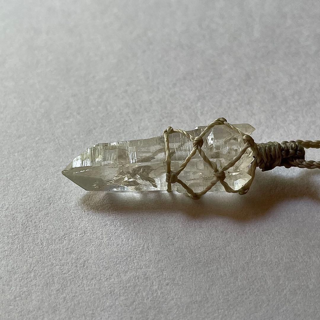 ヒマラヤ水晶 ＊ マクラメペンダント ネックレス 44