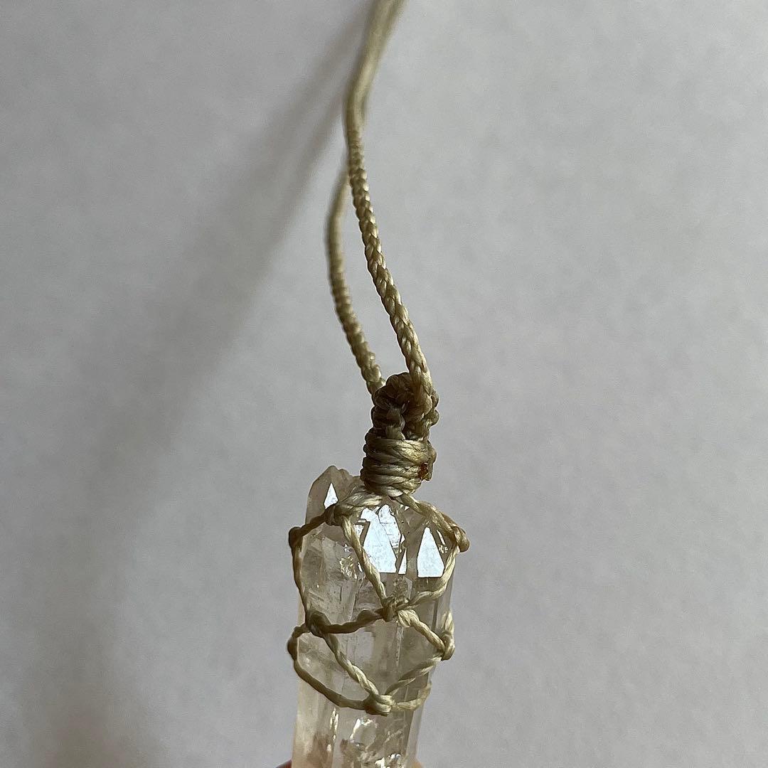 ヒマラヤ水晶 ＊ マクラメペンダント ネックレス 44