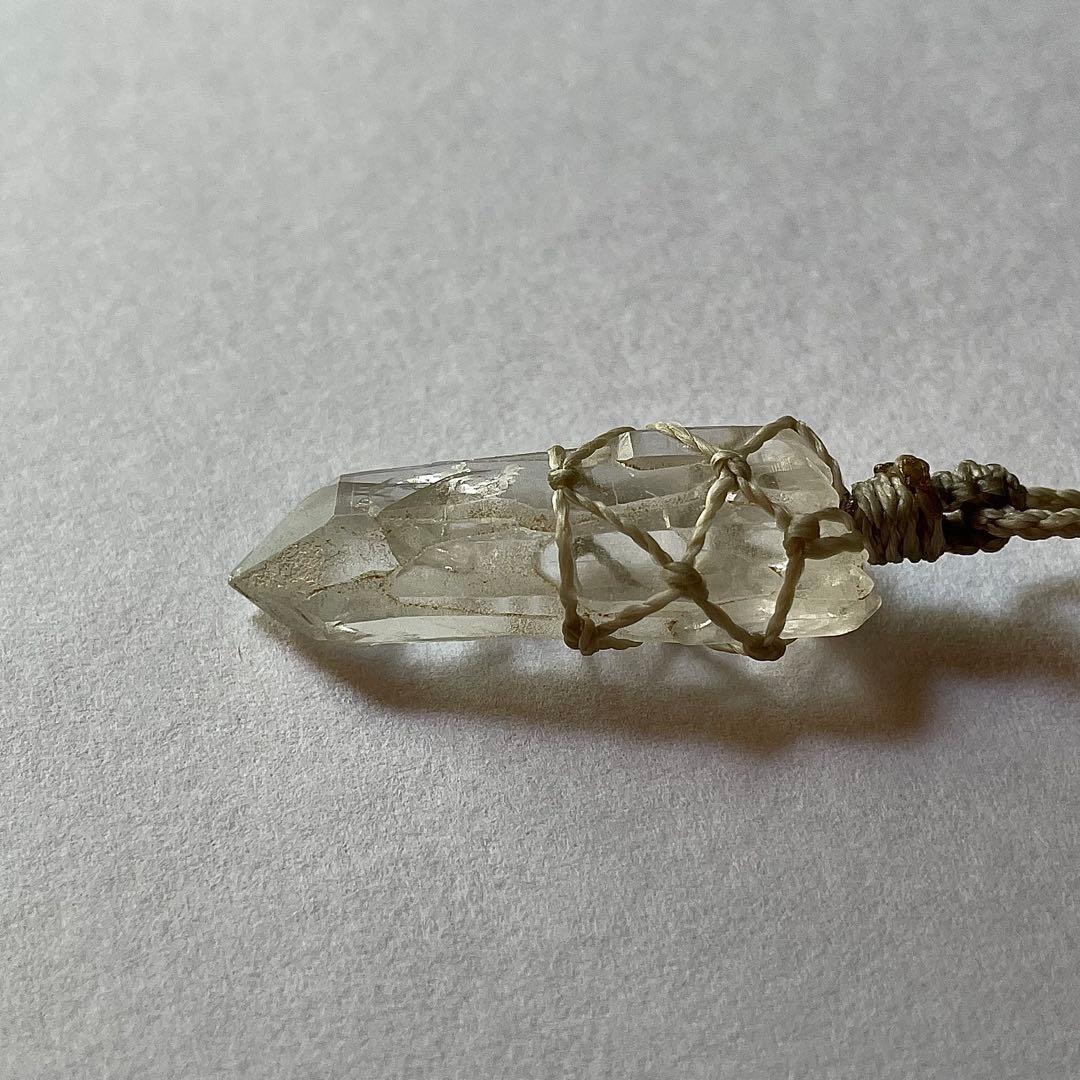 ヒマラヤ水晶 ＊ マクラメペンダント ネックレス 44