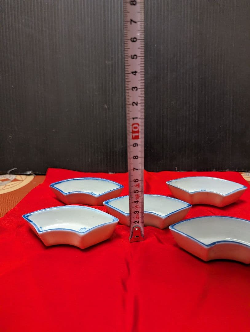 白磁伊万里扇皿 5枚セット