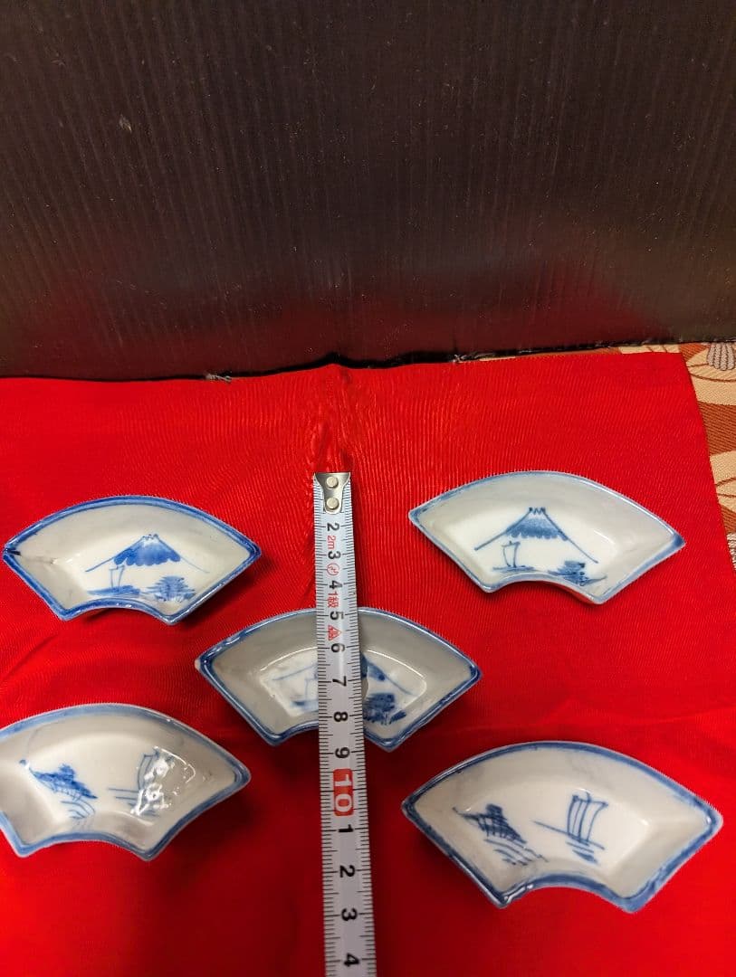 白磁伊万里扇皿 5枚セット
