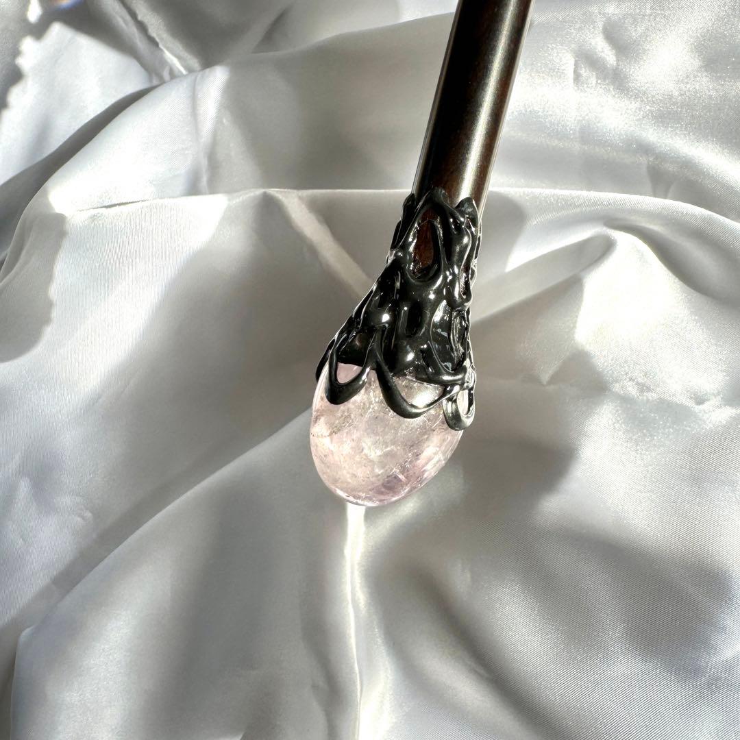 【よるくま】 天然石 アメジスト ワンド 杖 ハリーポッター