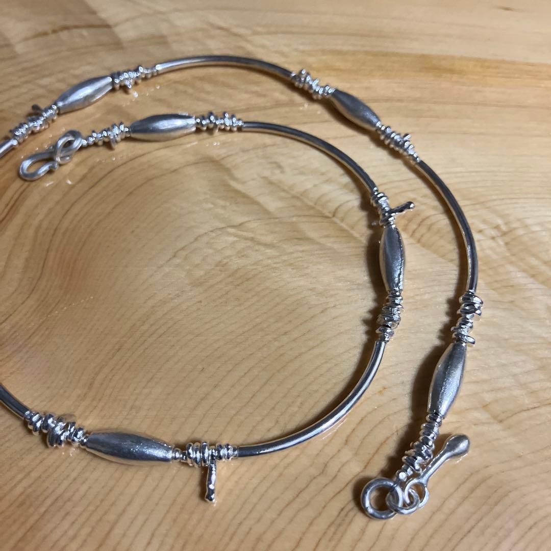 カレンシルバー蔓草のトップ　チョーカーネックレス