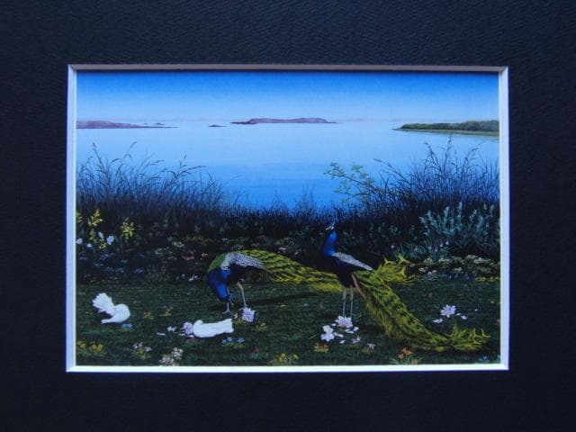 北久美子、【微風：R】、希少な画集画、新品高級額・額装付