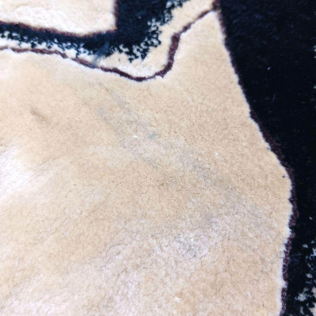 Y747 中国緞通 手織 ハンドカット ウール 123×63.5cm 人物画　下