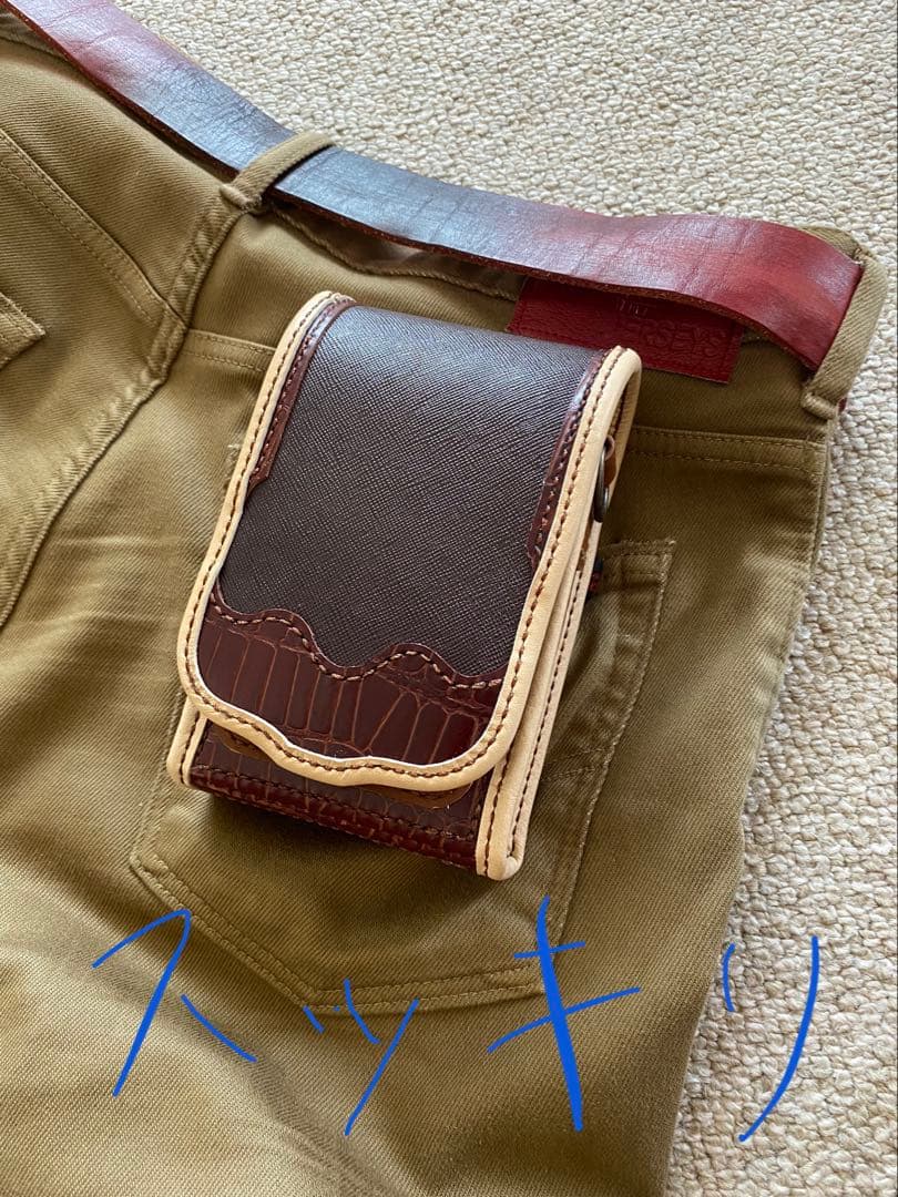 レザーハンドメイド_全て手縫い】ドロップインダーツケースNo.78