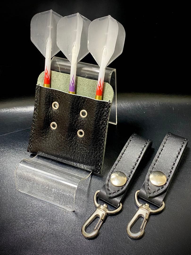 レザーハンドメイド_全て手縫い】ドロップインダーツケースNo.78
