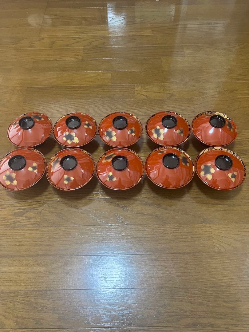 A*A様 輪島塗　漆器椀 10個セット 花柄装飾