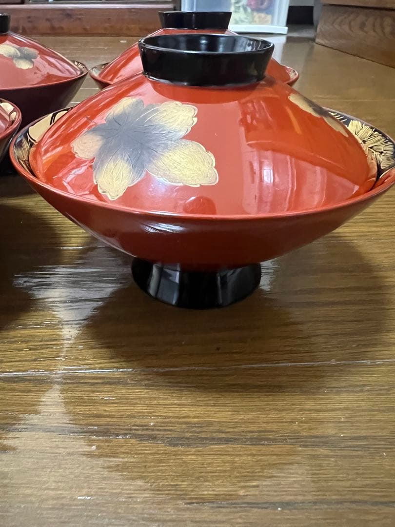 A*A様 輪島塗　漆器椀 10個セット 花柄装飾