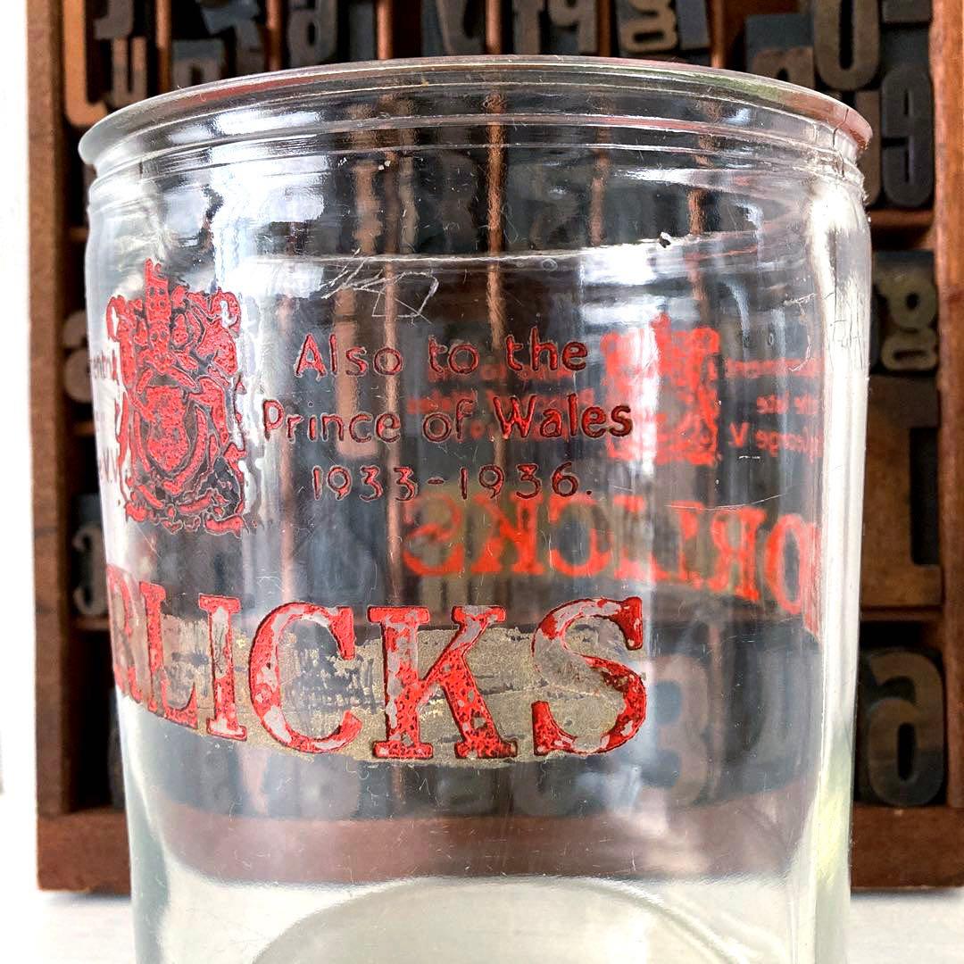 イギリスアンティーク☘️レア HORLICKSホーリックス アルミ蓋ガラスジャー