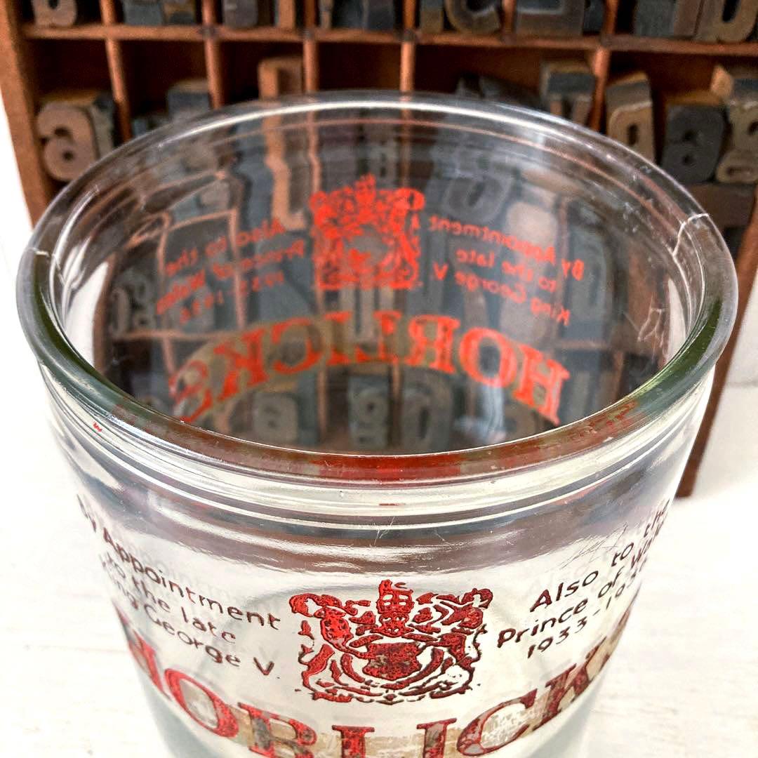 イギリスアンティーク☘️レア HORLICKSホーリックス アルミ蓋ガラスジャー